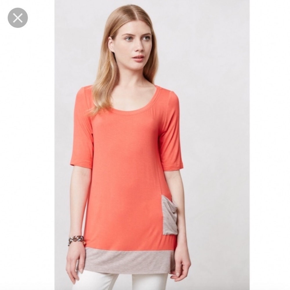 Anthropologie Bordeaux Acadia Colorblock Top, M.